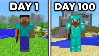 I Spent 100 Days in Minecraft s Oldest Version