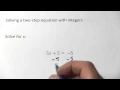 Solving Two-Step Equations with Integers