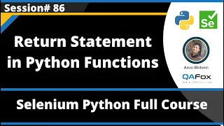 Python Functions - Return Statement Selenium Python