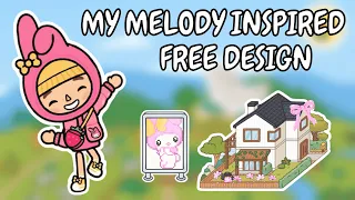 FREE My Melody Inspired 🍓🍰 Pink House Toca Boca House Ideas | TOCA GIRLZ