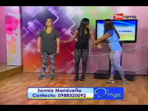 Realizando rutina de zumba