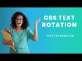 Pure CSS Text Rotating Effect CSS Animation Effect