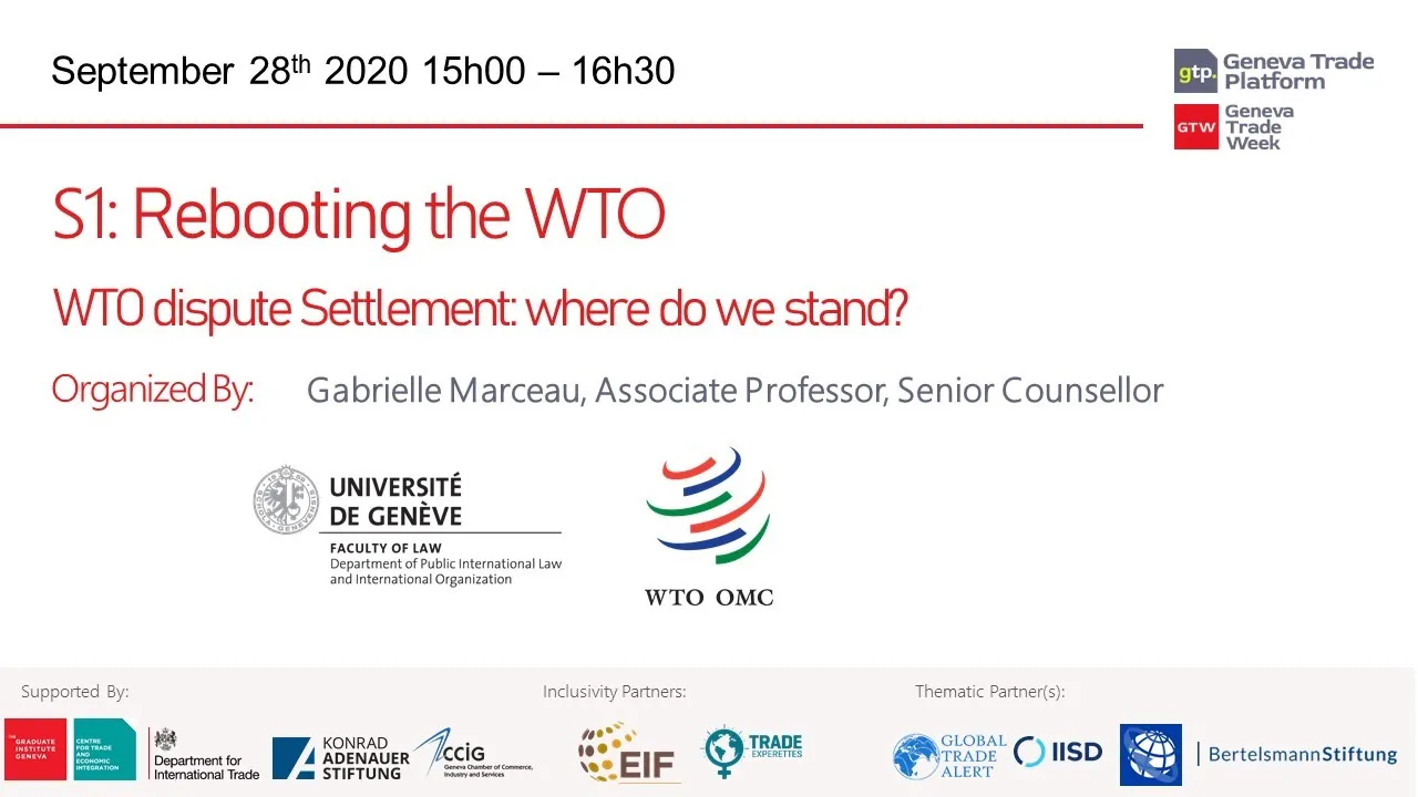 WTO dispute Settlement: where do we stand? (S1)