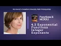 Functions 4 2 Exponential Functions - Integer exponents