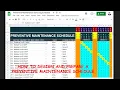 How to create a Preventive Maintenance Schedule for Equipment in Google Sheets