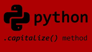 Python capitalize string method