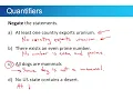 Math 110 - 1B Quantifiers and Counterexamples