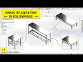 Solidworks equation tutorial add equation in a table Solidworks equation
