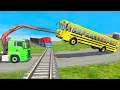 TRANSPORTING PIXAR CARS \u0026 FRUITS WITH COLORED \u0026 JOHN DEERE vs CLAAS vs TRACTORS - BeamNG.drive #962