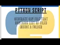 Python Script To Get File Names
