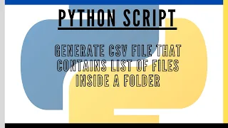 Python Script To Get File Names
