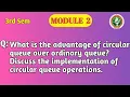 VTU DSA Module 2 Circular Queue Advantages over Linear Queue Implementation BCS304