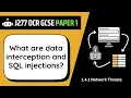 Data Interception SQL Injections 4 1 OCR GCSE Computer Science J277