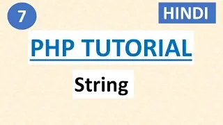 String in PHP PHP Tutorial for beginners in HINDI