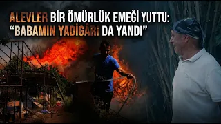 Seraları küle döndü, babasından kalan traktörünün yanışını gözyaşlarıyla izledi