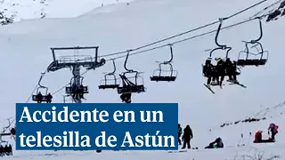 Varios heridos en un accidente de telesilla en una pista de esquí de Astún, Huesca