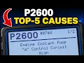 P2600 Coolant Pump A Control Causes Explain Symptoms Fixes