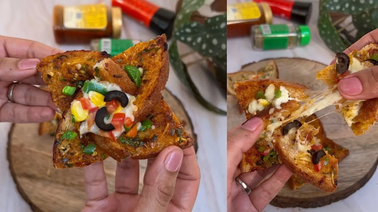  5   Pizza & Garlic Bread In Kadai   TRENDING Pinwheel Pizza Recipe   Evening Snacks