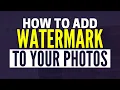 How To Add Watermark To Photos For Free