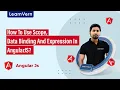 How To Use Scope Data Binding And Expression In AngularJS