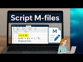 How to create and run Script M files in MATLAB
