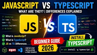 What is JavaScript TypeScript Differences Explained Install TypeScript