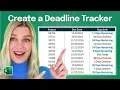 Create a Deadline Tracker in Excel in 2 Simple Steps