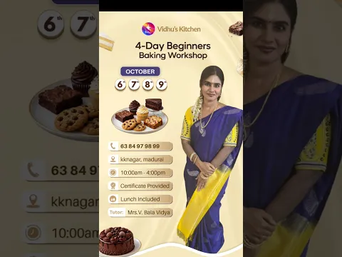 Mega Baking Workshop for Beginners #ytshorts #offlinebakingclassinmadurai #beginnersbakingclass