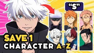 Save 1 ANIME CHARACTER For Each LETTER A Z ANIME BOYS ANIME QUIZ 