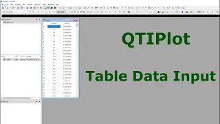 QTIPlot Quick Tutorial Adding Data to Table 1