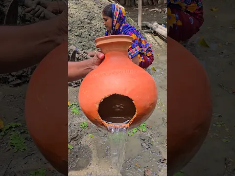 Incredible Skill: Handcrafting New Clay Pot from Broken Model.#shorts #ytshorts