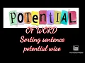 Potential of word Sort Potential wise String Handling ISC class 11 class 12