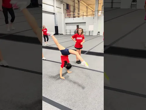 The Most Dangerous Tumbling Skill 😳🫣😂 #Flexibility #Dance #Cheerleader #Gymnastics