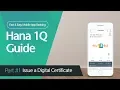 Hana 1Q Installing Issuing a new digital certificate for the Hana 1Q app