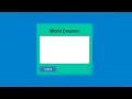 Make a word counter using html css and javascript