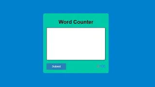 Make a word counter using html css and javascript