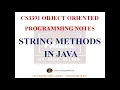 STRING METHODS IN JAVA NOTES CS3391 OBJECT ORIENTED PROGRAMMING NOTES 2021 REGULATION CSE