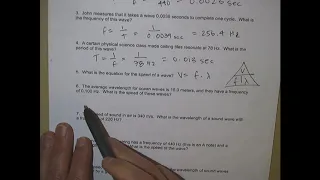 Waves worksheet