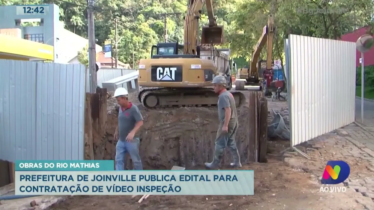 Obras do Rio Mathias: Prefeitura de Joinville publica edital para contratação de vídeo inspeção