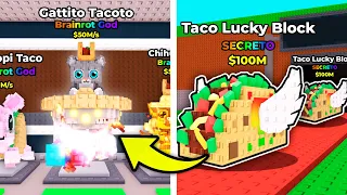 ROBÉ EL NUEVO BRAINROT SUPER SECRETO DE TACOS LUCKY BLOCKS en Steal a Brainrot