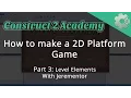 How to make a 2D Platform Game Part 3 Level Elements - with Jerementor