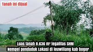 land for sale 8 636m shm certified car access open view location leuwiliang bogor wa 08528126 