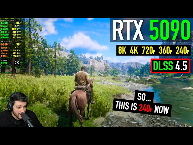 RTX 5090 - Red Dead Redemption 2 with DLSS 4.5 - 240p is... Usable???