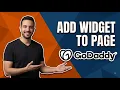 How To Add Widget To Page On GoDaddy Easy Guide