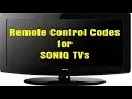 Remote Control Codes For SONIQ TVs SONIQ TVs Universal Remote Control Codes