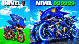 DE MOTO de METAL SONIC NIVEL 1 a NIVEL 1.000.000 en GTA 5 !! (Sonic Movie mod)