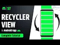 Recycler View in Android Studio Explained with Example Android Recycler View Tutorial