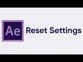 Reset After Effects Reset After Effects To Default Settings 100 Working