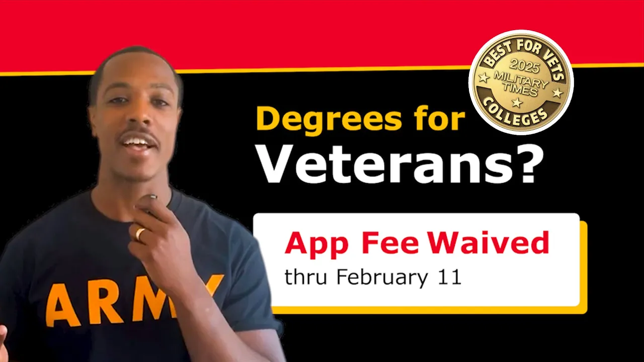 University of Maryland Global Campus — University of Maryland Global Campus: Application Fee Waived for Veterans (YouTube video ad)