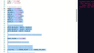 Python Console Game Changing Colors